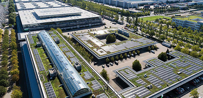 PV-Anlage Leipziger Messe, Luftbildaufnahme