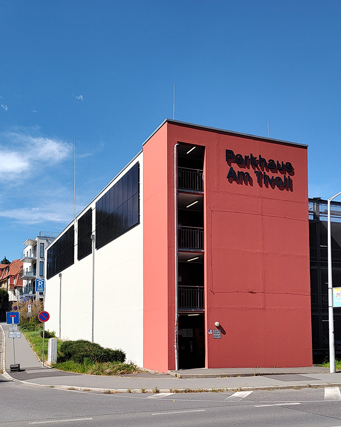 PV-Anlage Parkhaus Tivoli in Freiberg